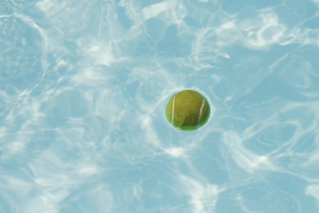 Tennis Ball in Swimming Pool